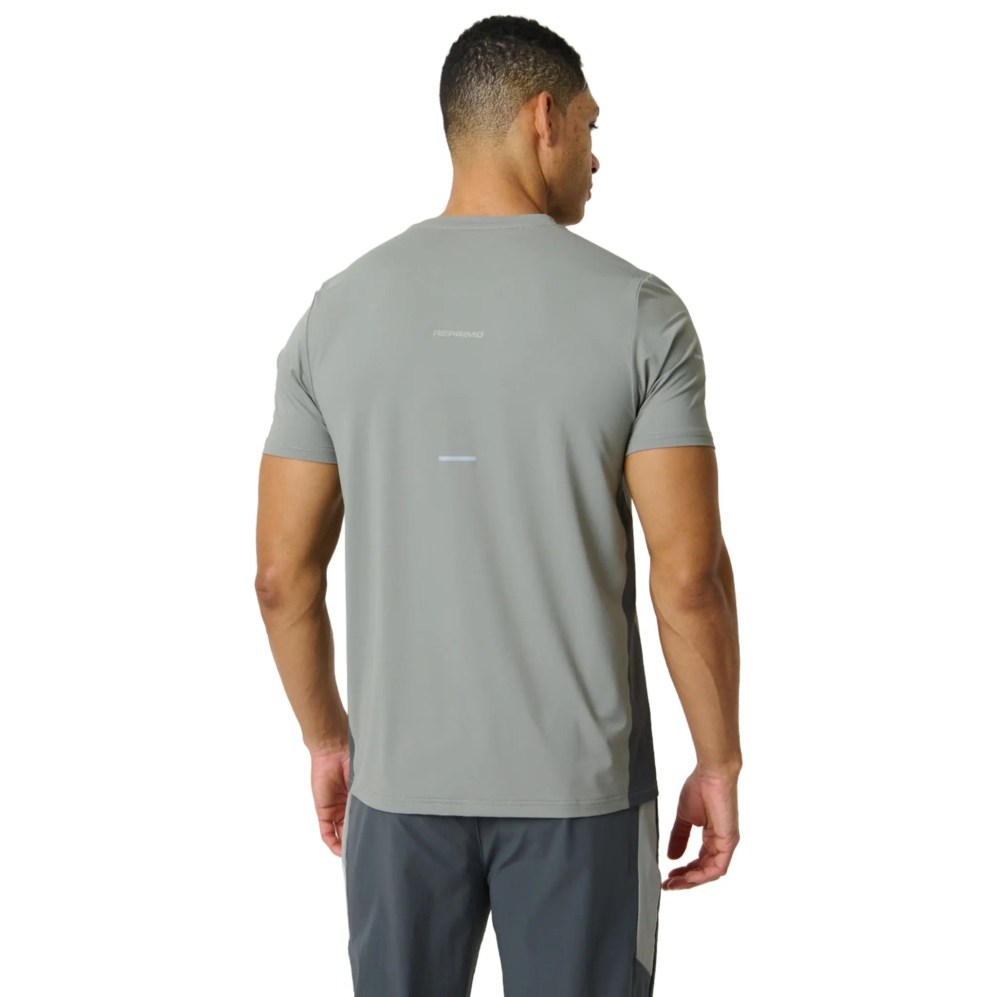 Back View of Reprimo Vortex Slate Faded Dune T-Shirt REP261-064